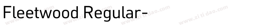 Fleetwood Regular字体转换